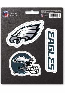 Sports Licensing Solutions Philadelphia Eagles 5x7.5 3-Pack Die-Cut Auto Decal - Green