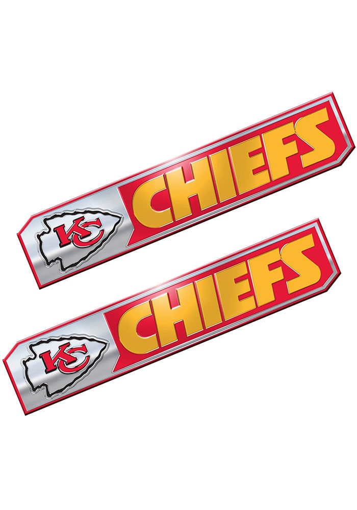 Kansas City Chiefs State Shaped Car Emblem - Red