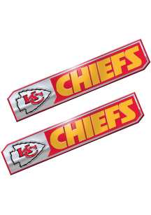 Sports Licensing Solutions Kansas City Chiefs 1.75x8.25 inch 2 Pack Truck Edition Car Emblem - R..