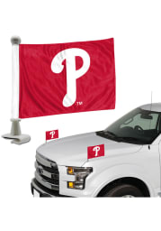 Sports Licensing Solutions Philadelphia Phillies Team Ambassador 2-Pack Car Flag - Red