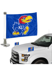 Sports Licensing Solutions Kansas Jayhawks Team Ambassador 2-Pack Car Flag - Blue