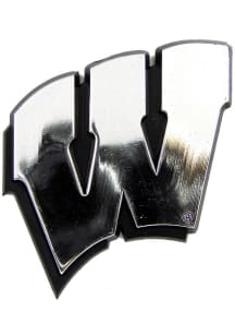 Sports Licensing Solutions Wisconsin Badgers Molded Car Emblem - Silver