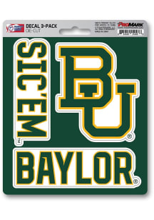 Sports Licensing Solutions Baylor Bears 5x7 inch 3 Pack Die Cut Auto Decal - Green