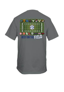 SEC Grey Football Field Short Sleeve T Shirt