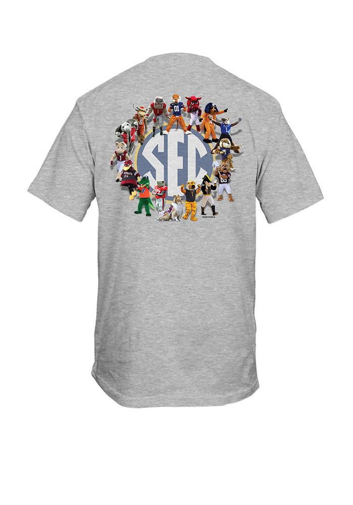 SEC HEATHER GREY Sideline Mascots Short Sleeve T Shirt - 13850357