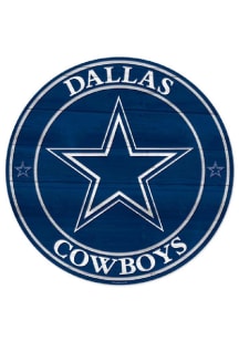 Dallas Cowboys 19.7 Round Wood Sign