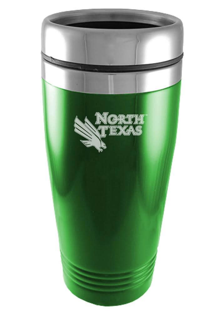 North Texas Mean Green 16oz Stainless Steel Green Travel Mug