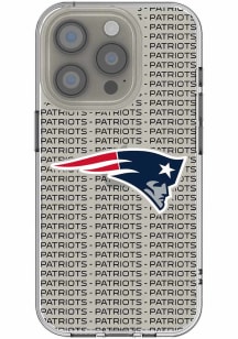 New England Patriots Text Backdrop iPhone Clear Phone Cover
