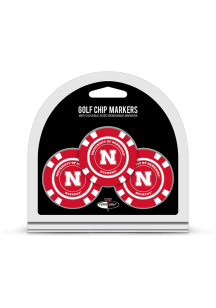 Nebraska Cornhuskers 3 Pack Poker Chip Golf Ball Marker