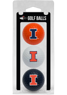 Orange Illinois Fighting Illini 3 Ball Pack Golf Balls