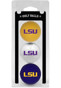 LSU Tigers 3 Ball Pack Golf Balls