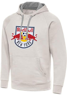 Antigua New York Red Bulls Mens White Full Front Victory Long Sleeve Hoodie