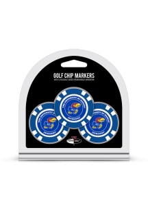 Kansas Jayhawks 3pk Poker Chip Golf Ball Marker