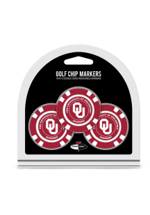 Oklahoma Sooners Poker Chip Graphic Golf Ball Marker