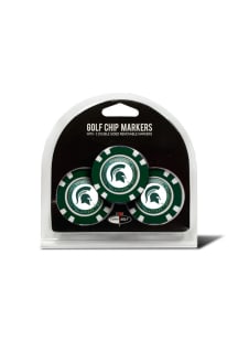 Green Michigan State Spartans 3 Pack Poker Chip Golf Ball Marker
