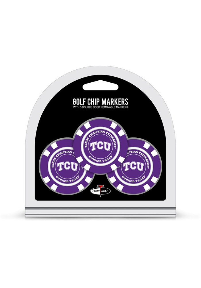 TCU Horned Frogs 3pk Poker Chip Golf Ball Marker