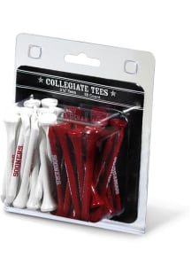 Oklahoma Sooners 50pk Wood Red, White Golf Tees