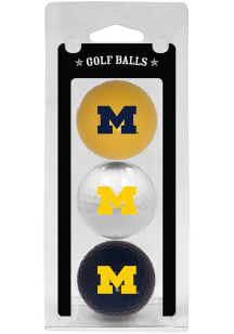Michigan Wolverines 3 Pack Golf Balls