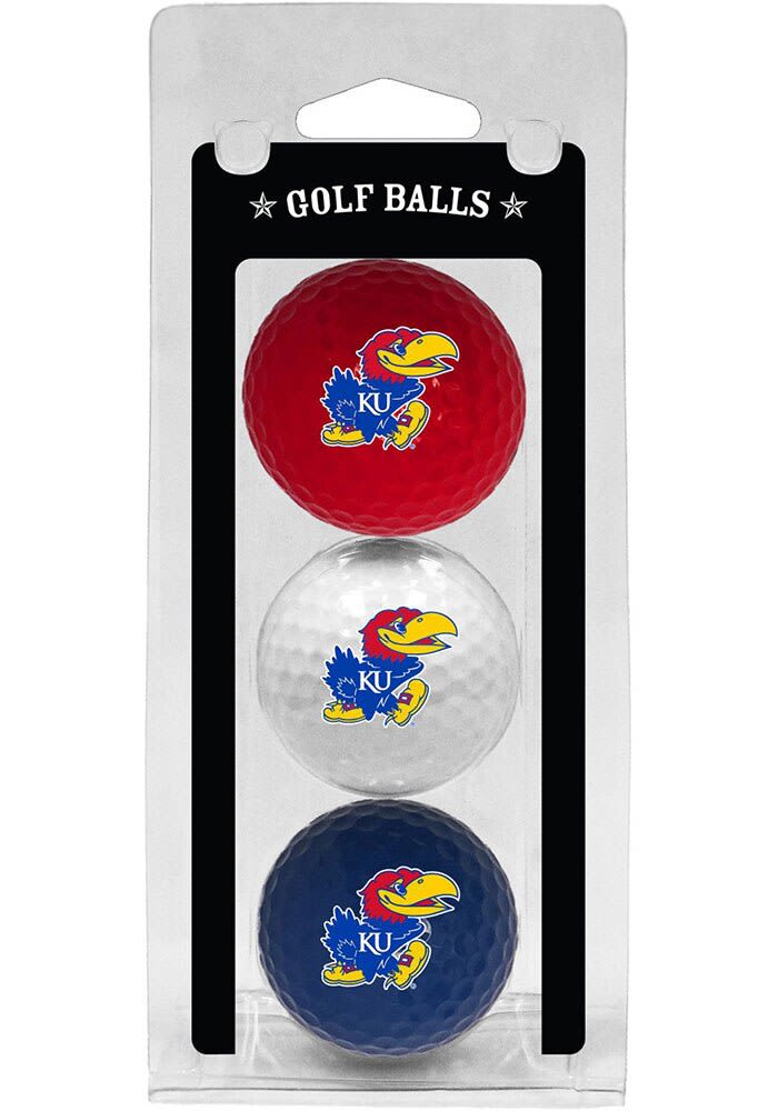 Kansas Jayhawks 3 Pack Golf Balls BLUE