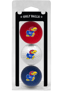 Kansas Jayhawks 3 Pack Golf Balls