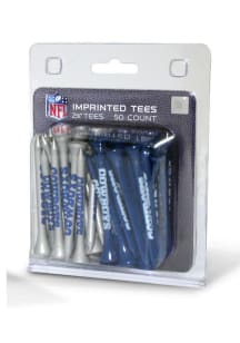 Dallas Cowboys 50pk Wood Blue, Silver Golf Tees