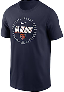 Nike Chicago Bears Navy Blue 2025 Playoff Participant Highlight Receiver Short Sleeve T Shirt