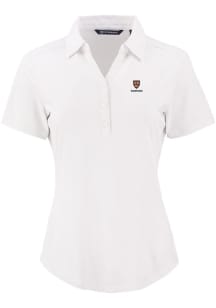 Cutter and Buck Harvard Crimson Womens White Forge Eco Polo Short Sleeve Polo Shirt