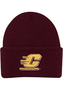 LogoFit Central Michigan Chippewas Northpole Beanie Baby Knit Hat - Burgundy