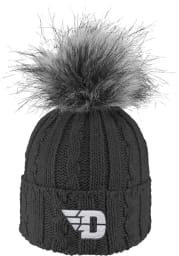 LogoFit Dayton Flyers Charcoal Alps Pom Womens Knit Hat