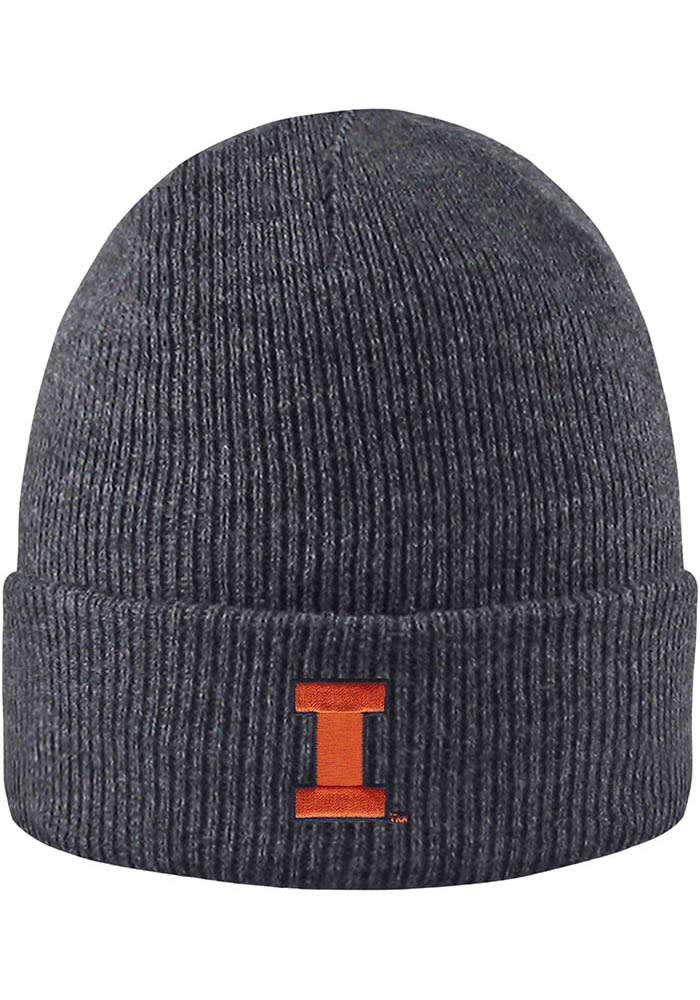LogoFit Illinois Fighting Illini Grey Northpole Cuffed Mens Knit Hat