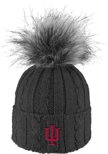 Indiana Hoosiers LogoFit Alps Pom Womens Knit Hat - Charcoal