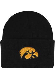 LogoFit Iowa Hawkeyes Northpole Beanie Baby Knit Hat - Black