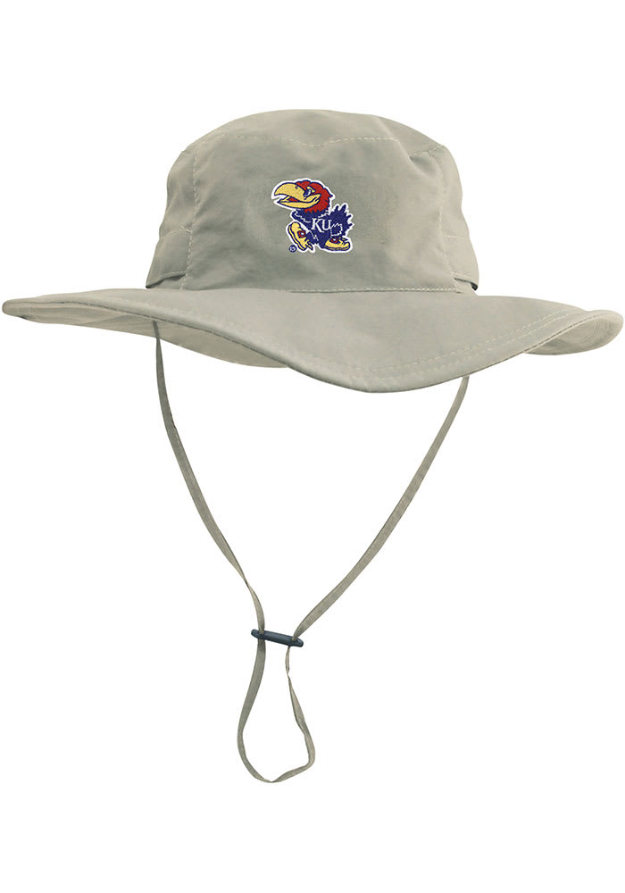 LogoFit Kansas Jayhawks Khaki Boonie Mens Bucket Hat