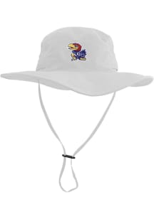 LogoFit Kansas Jayhawks White Boonie Mens Bucket Hat