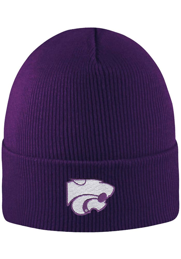 LogoFit K-State Wildcats Grey Northpole Cuffed Mens Knit Hat