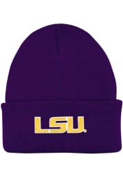LogoFit LSU Tigers Northpole Beanie Baby Knit Hat - Purple