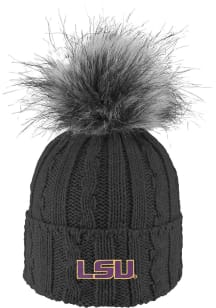 LogoFit LSU Tigers Charcoal Alps Pom Womens Knit Hat