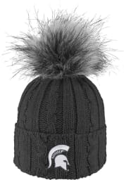 LogoFit Michigan State Spartans Charcoal Alps Pom Womens Knit Hat