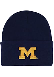 Michigan Wolverines LogoFit Northpole Beanie Baby Knit Hat - Blue