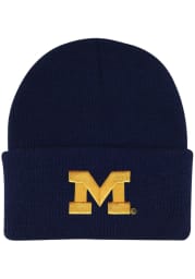 LogoFit Michigan Wolverines Northpole Beanie Baby Knit Hat - Navy Blue