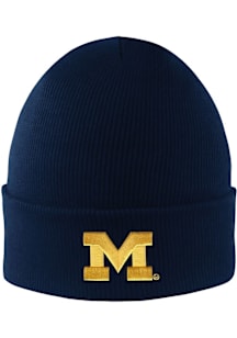 LogoFit Michigan Wolverines Blue Northpole Cuffed Mens Knit Hat