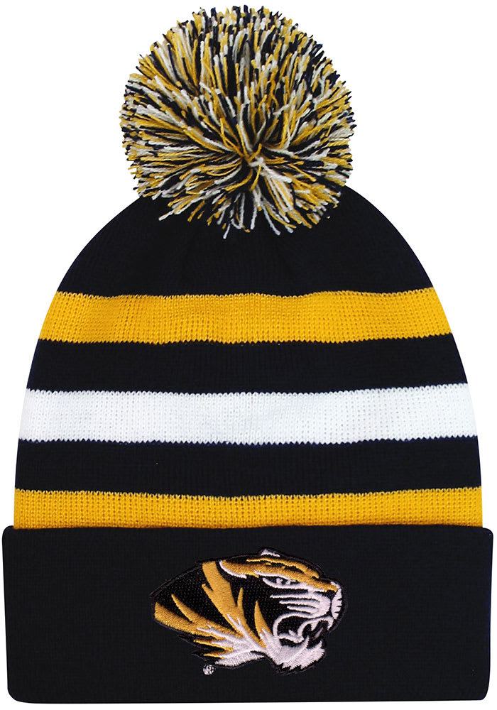 LogoFit Missouri Tigers Black Junior Haltime Pom Youth Knit Hat