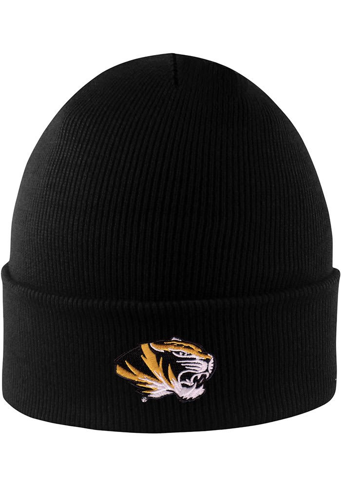 LogoFit Missouri Tigers Black Northpole Cuffed Mens Knit Hat