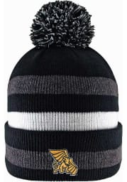 LogoFit Missouri Western Griffons Black Primetime Striped Pom Mens Knit Hat