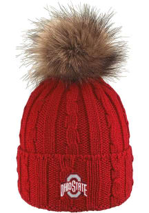 Ohio State Buckeyes LogoFit Alps Pom Womens Knit Hat - Red