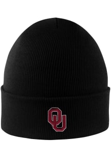 LogoFit Oklahoma Sooners Black Northpole Cuffed Mens Knit Hat