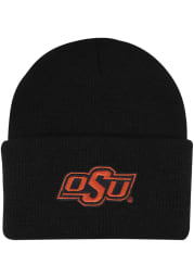 LogoFit Oklahoma State Cowboys Northpole Beanie Baby Knit Hat - Black