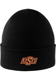 LogoFit Oklahoma State Cowboys Black Northpole Cuffed Mens Knit Hat