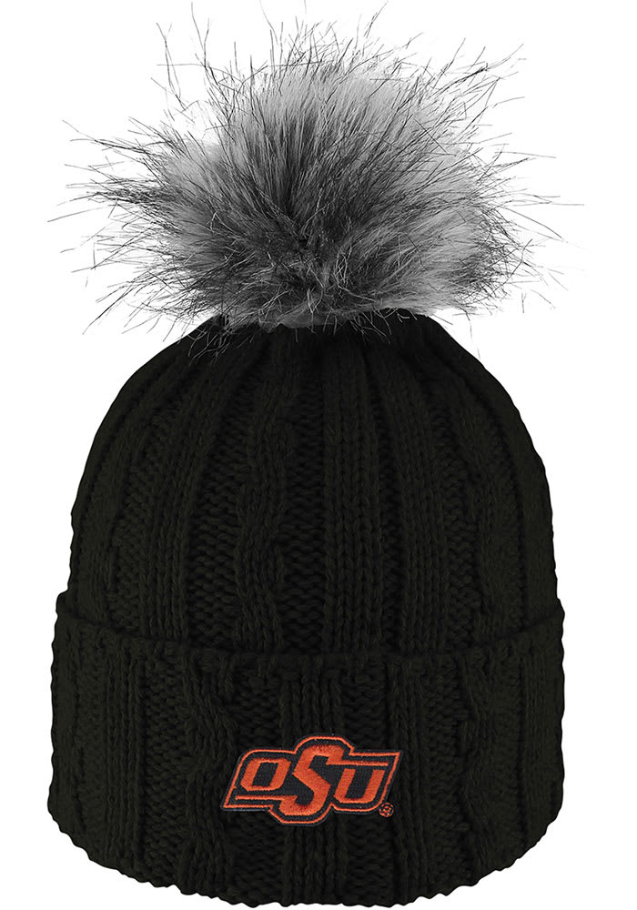 LogoFit Oklahoma State Cowboys Black Alps Pom Womens Knit Hat