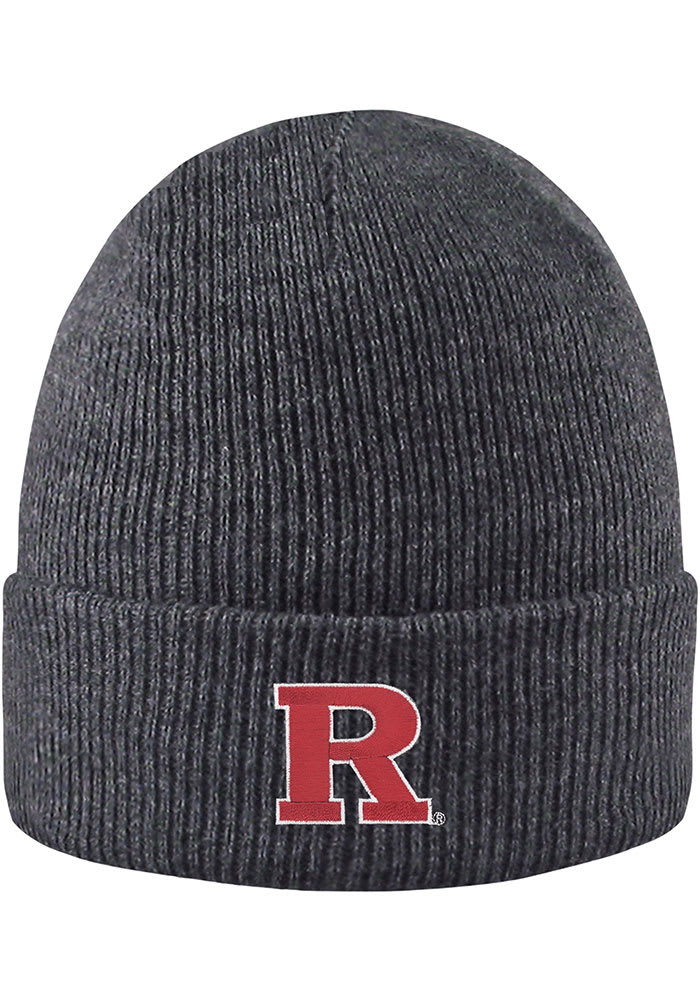 LogoFit Rutgers Scarlet Knights Grey Northpole Cuffed Mens Knit Hat